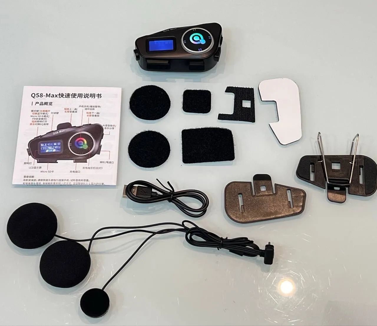 Kit 2 Fone Intercomunicador Capacete Moto Bluetooth Q58 - Foto 3