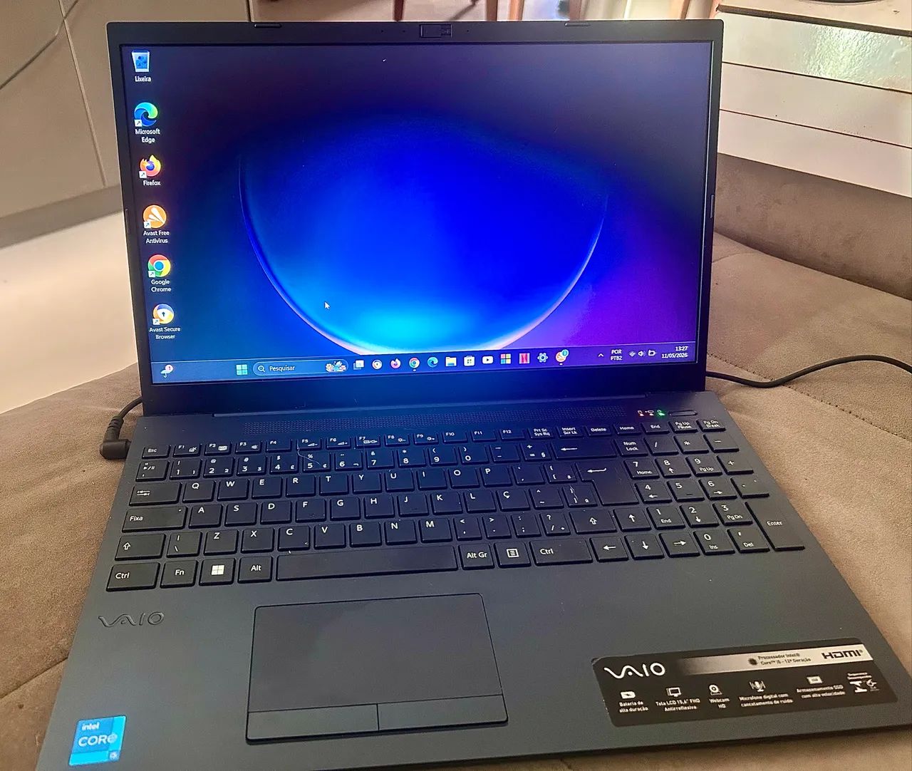 Notebook VAIO FE16 Intel Core I5 8GB 256GB SSD Tela 16