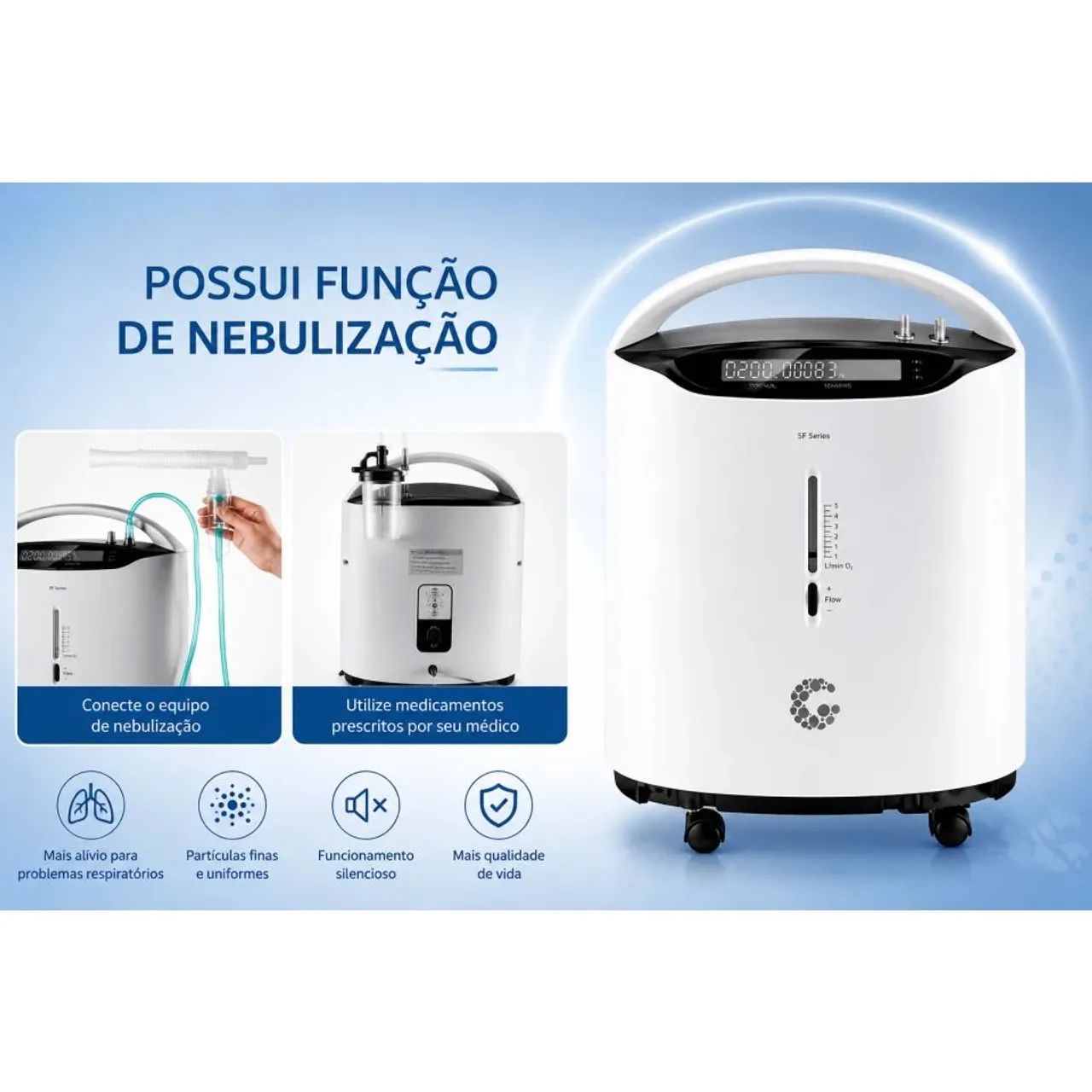 Concentrador de oxigênio 8F5AW YUWELL  - Foto 5