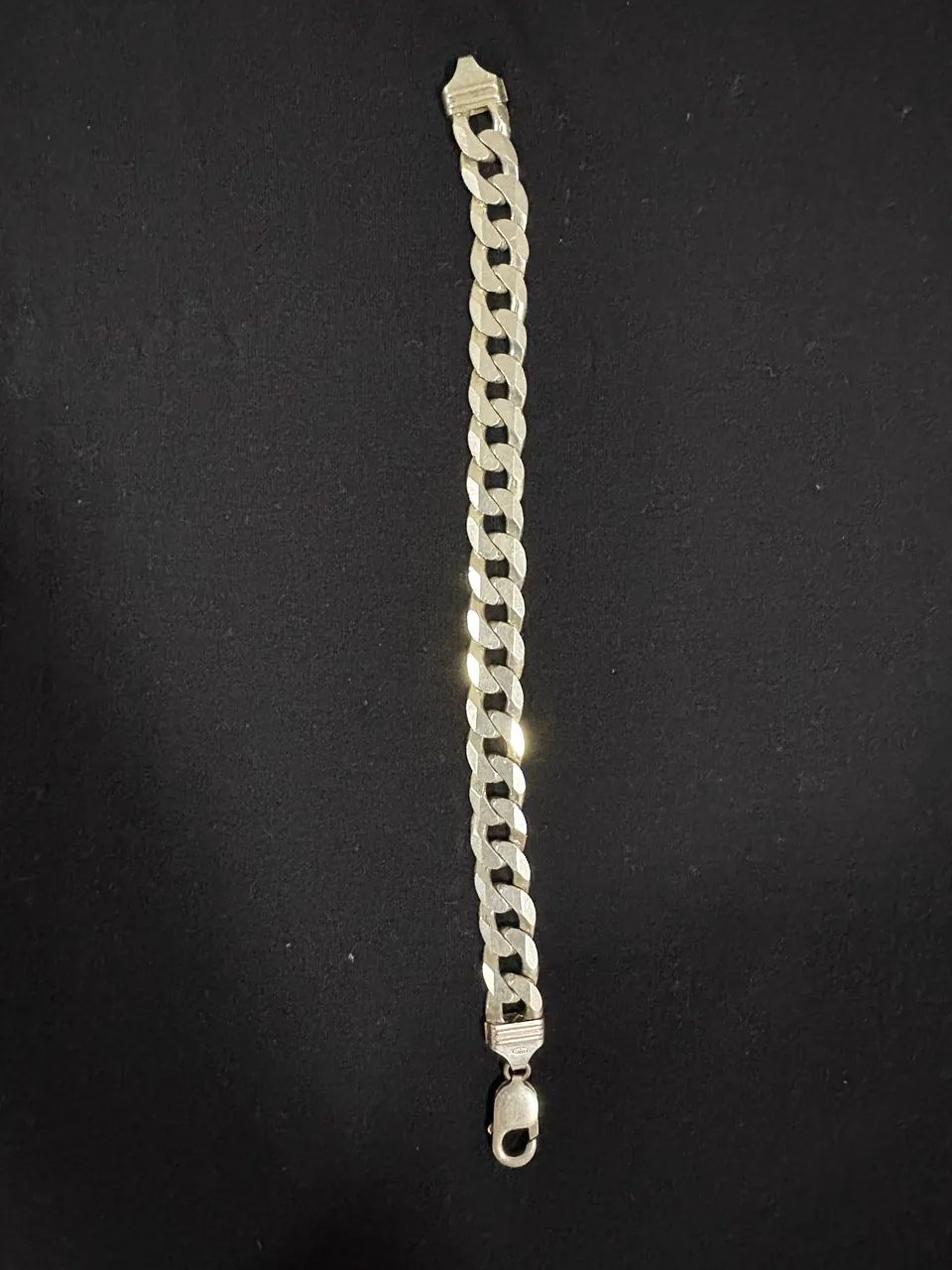 Pulseira cubana 8mm prata 925
