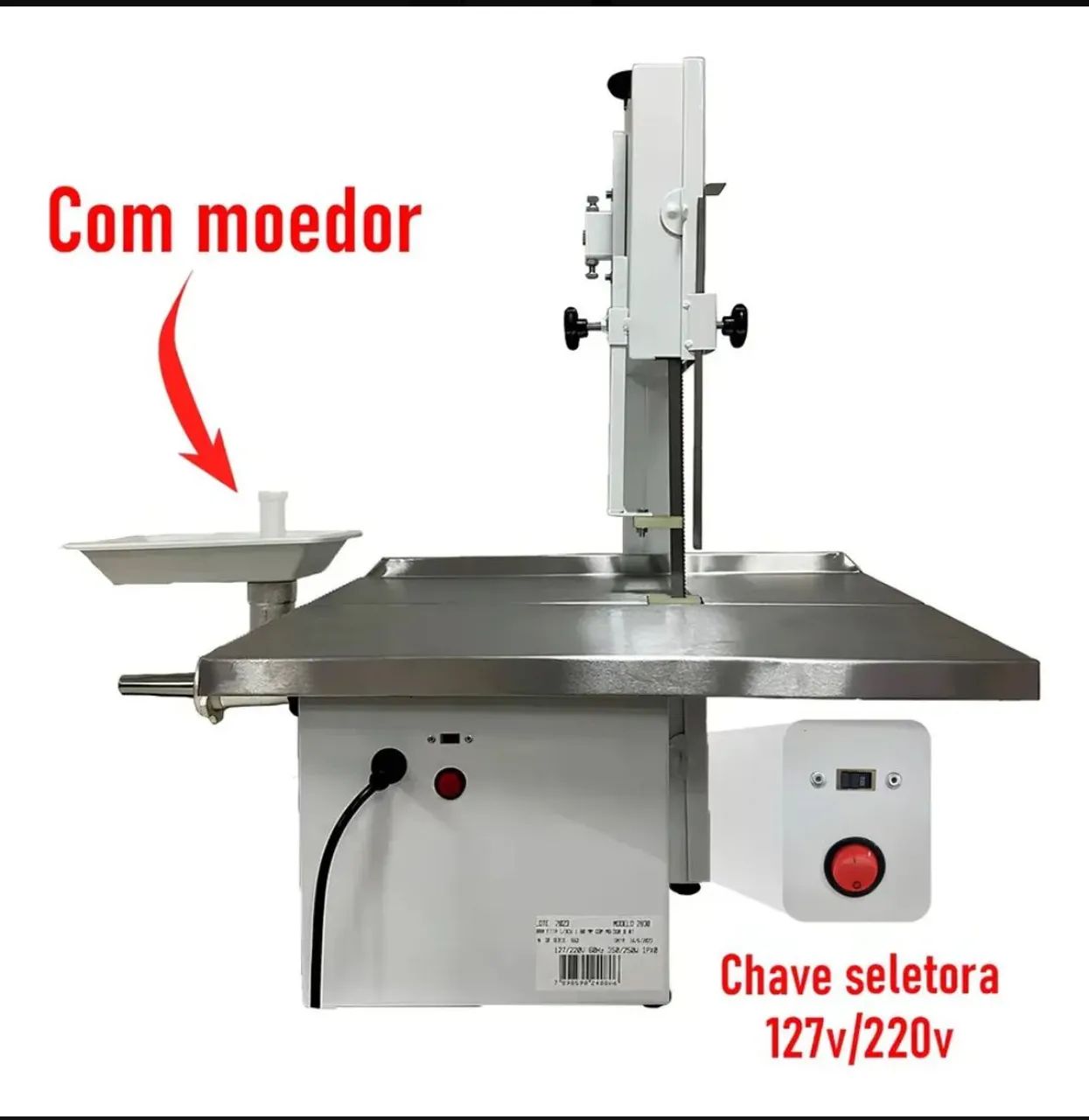 Serra fita acoplada com moedor boca 8 (nova) - Foto 4