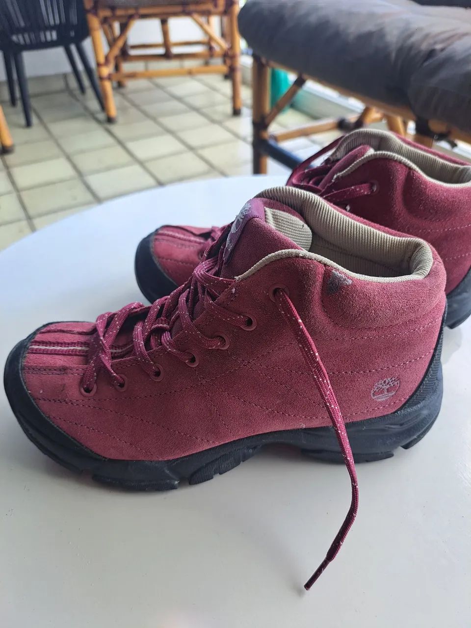 Bota Timberland 36 Original Rosa - Impecável - Foto 4