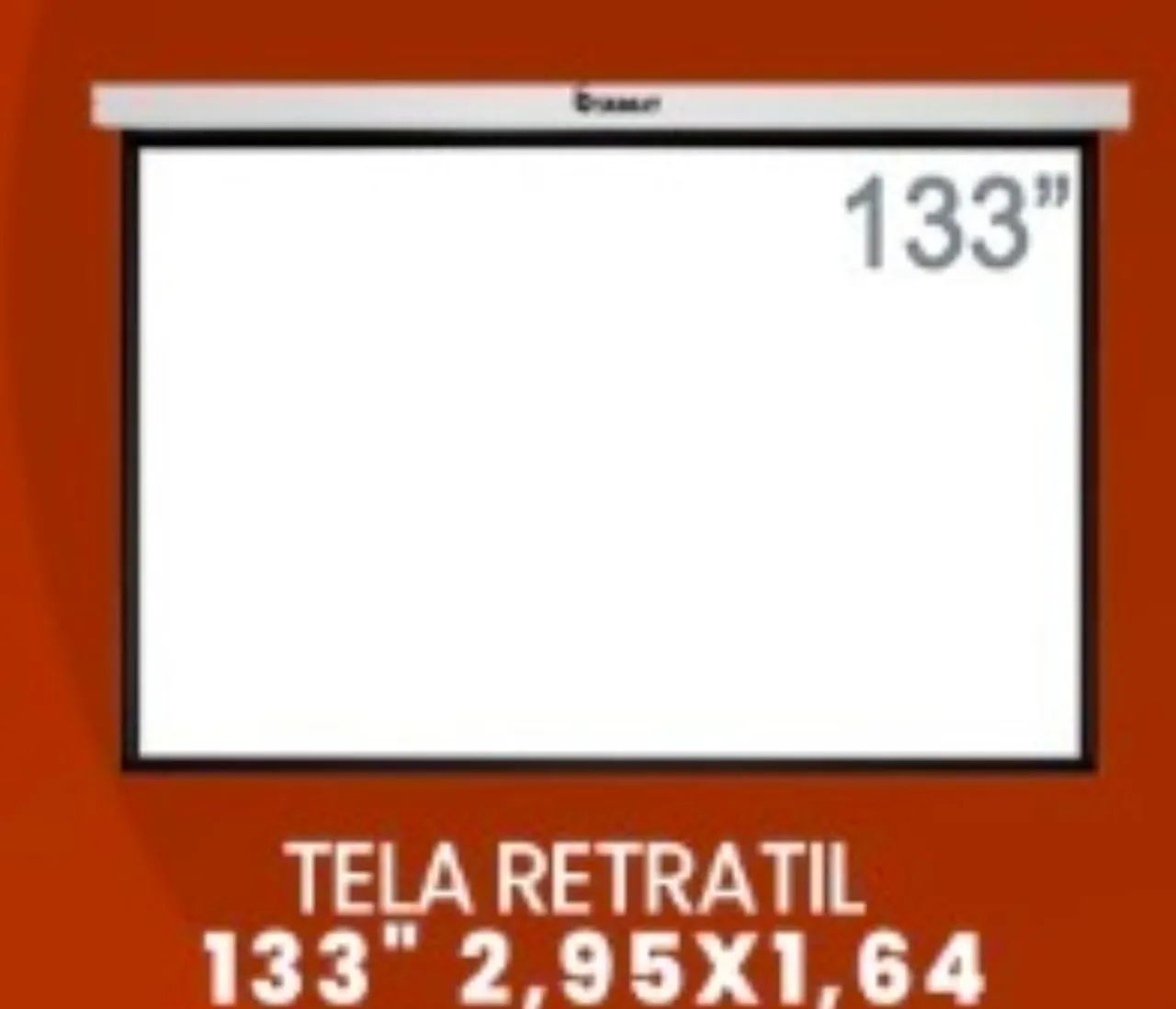 TELA DE PROJEÇÃO ELETRICA 220 VOLTS 133 POLEGADAS 
