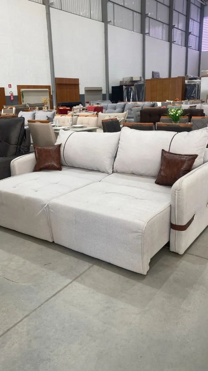 SOFA RETRATIL E RECLINAVEL SEM CAIXA 2,16 NOVO 