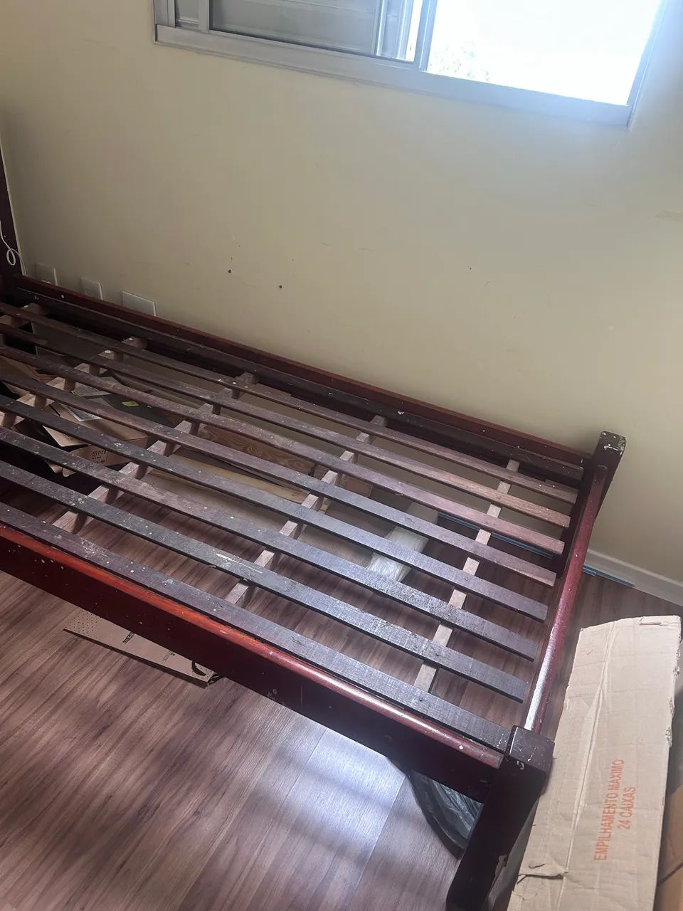 Cama de madeira maciça - Solteiro - Foto 2