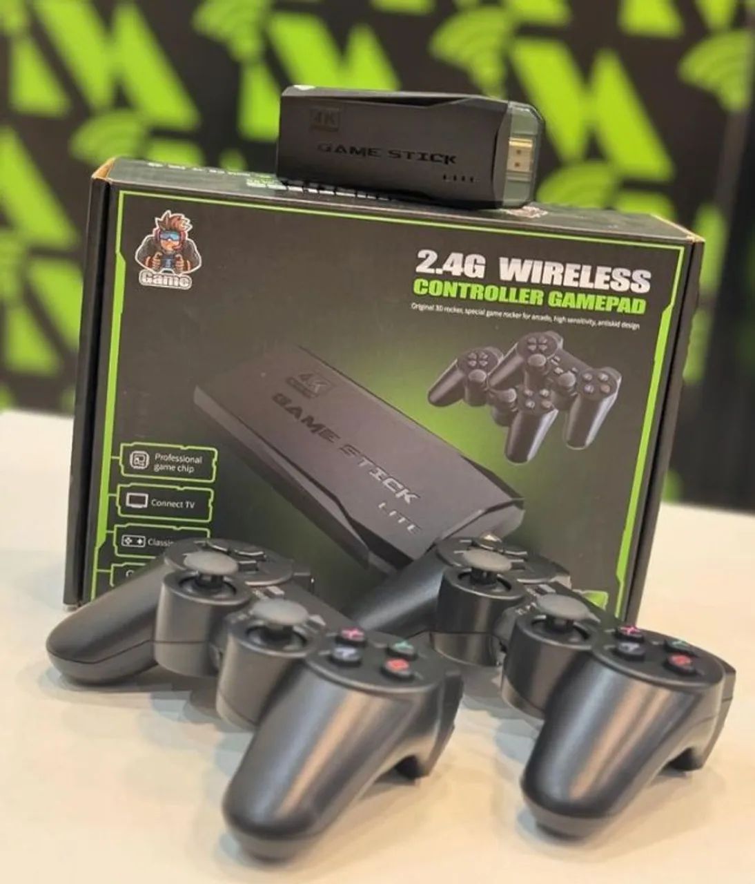 Game Stick 2.4G com 2 Controles