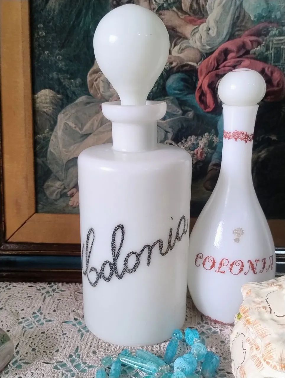 Antigo frasco de opalina para Colônia  - Foto 2