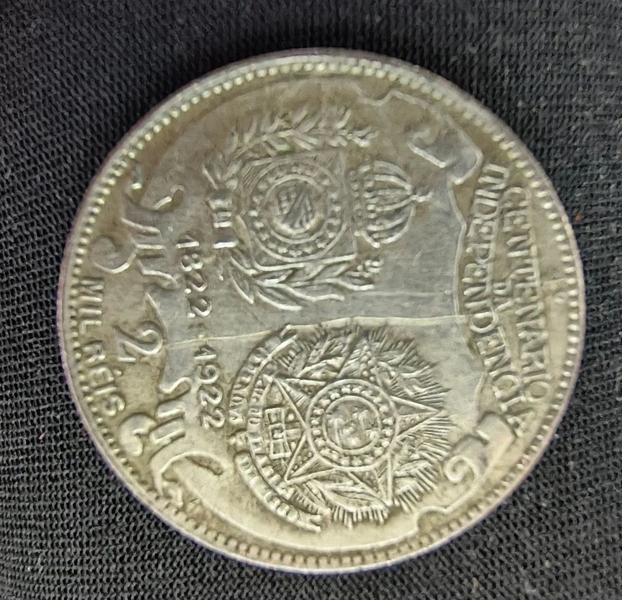 Moeda Brasil 2000 reis 1922 centenário da independência  - Foto 2