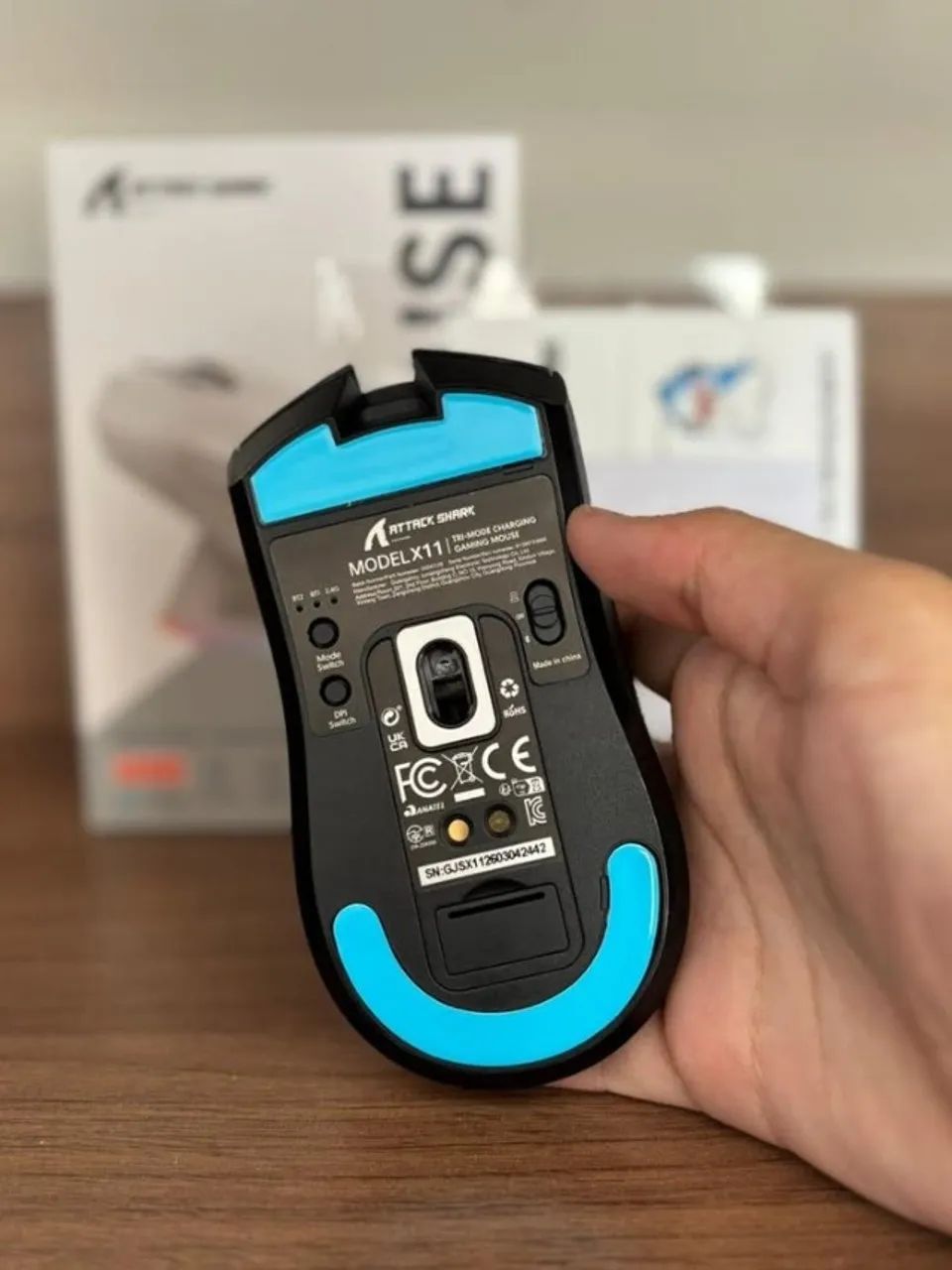  Mouse gamer Attack Shark X11 com dock sem fio - Foto 3