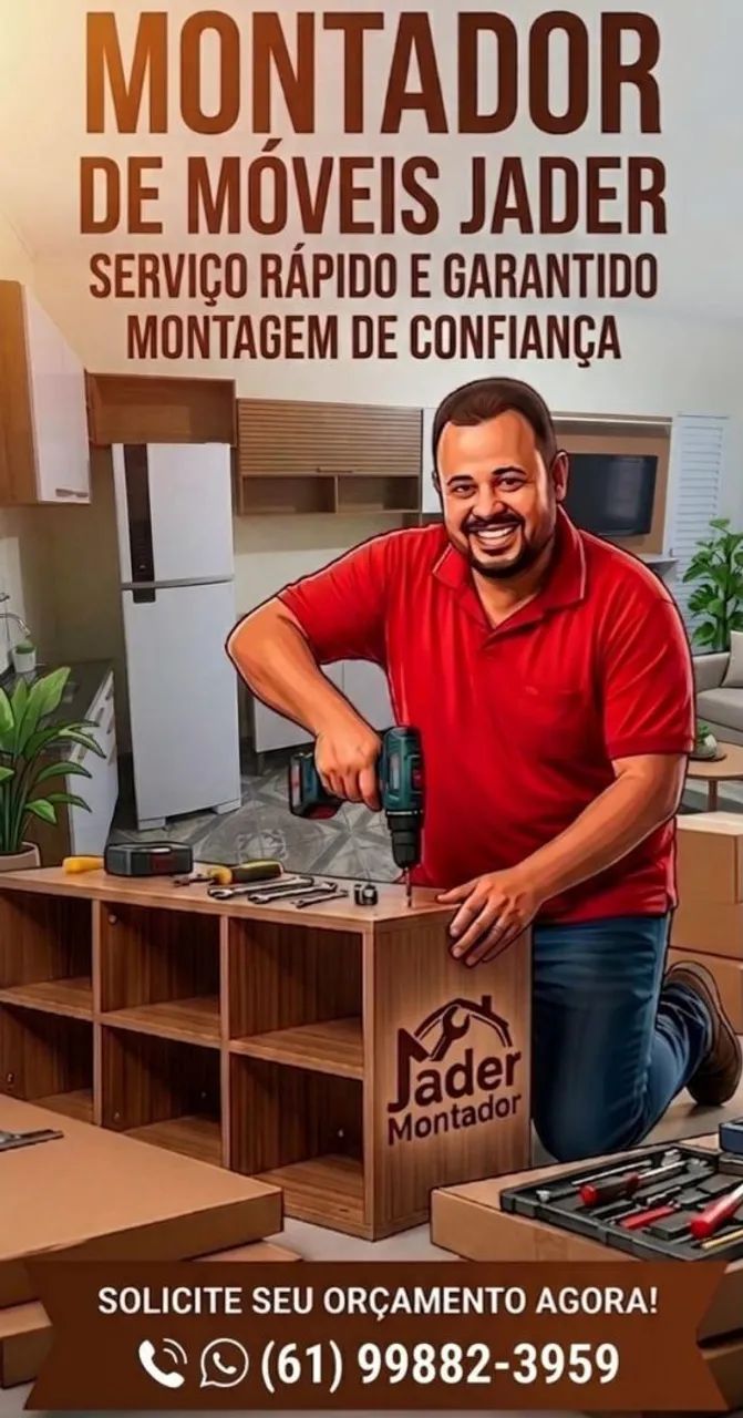 Montaguem de moveis novos e usados 