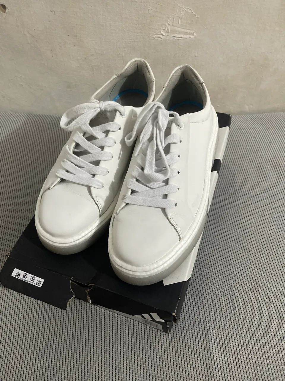 Tênis Casual Masculino Branco Democrata - Foto 3