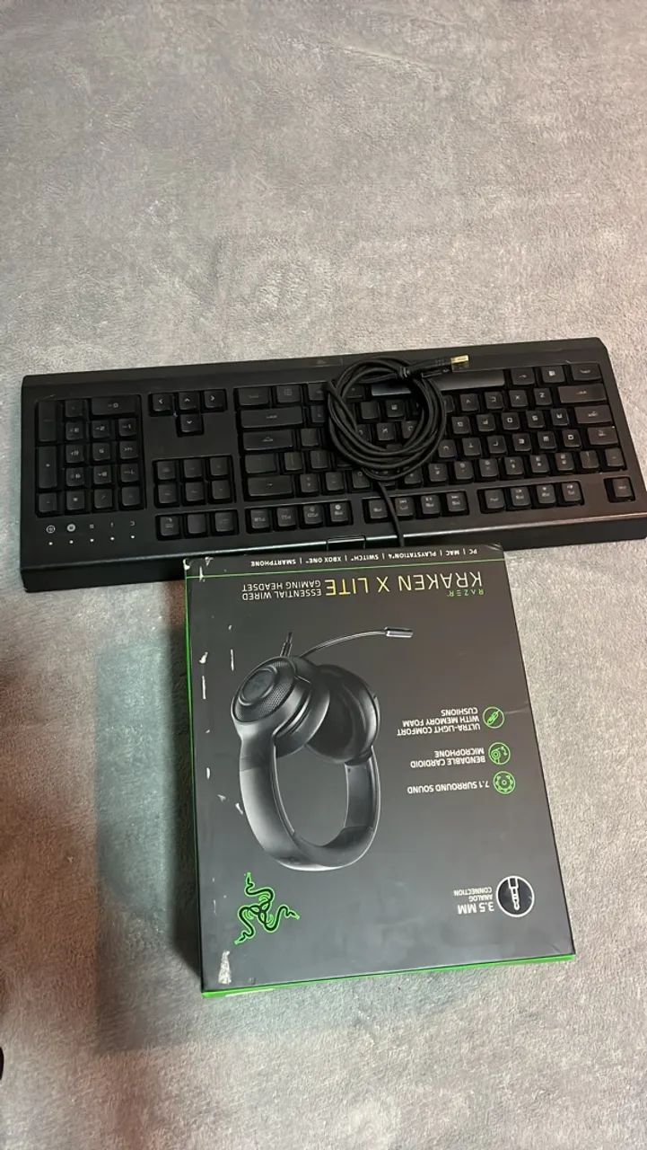 Teclado Razer + Headset Razer