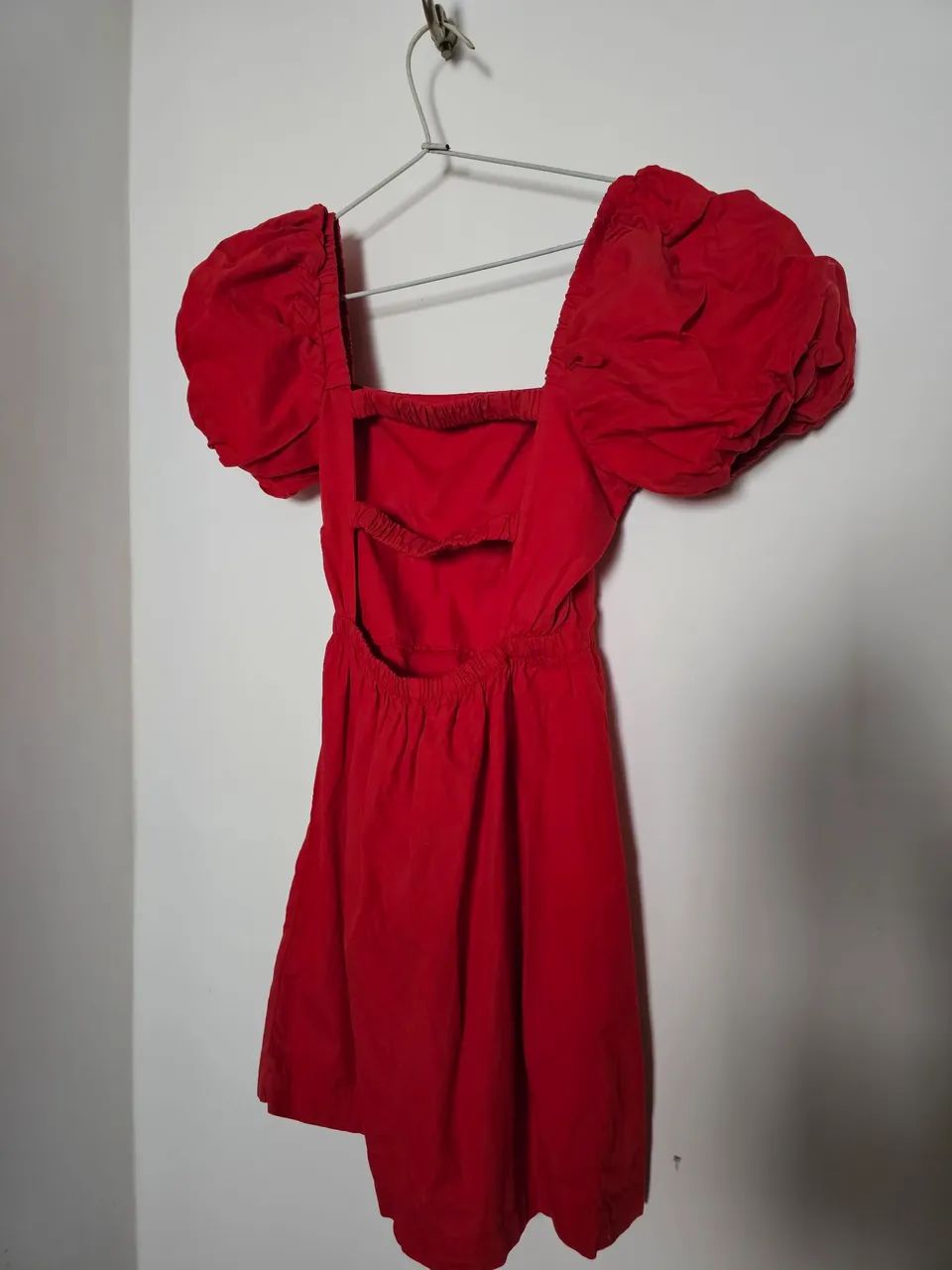 Vestido vermelho com manga Bufante - Foto 2