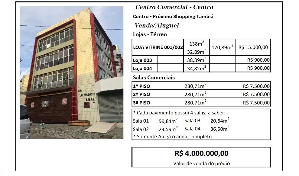 Centro comercial Centro 4 Pavimento 16 Lojas /Ótimo Investimento - Foto 4
