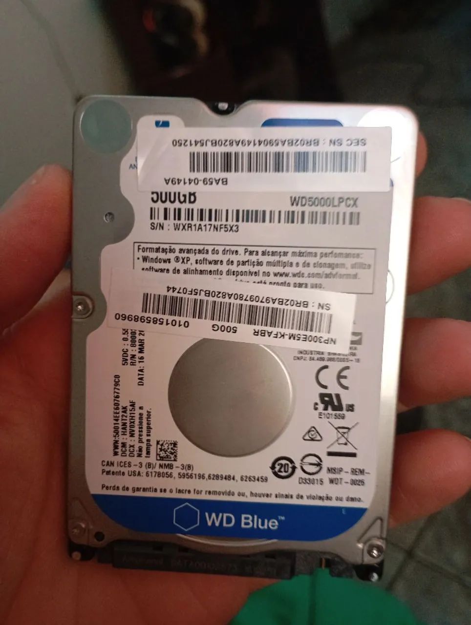 Memória HD 500gb hard disk 