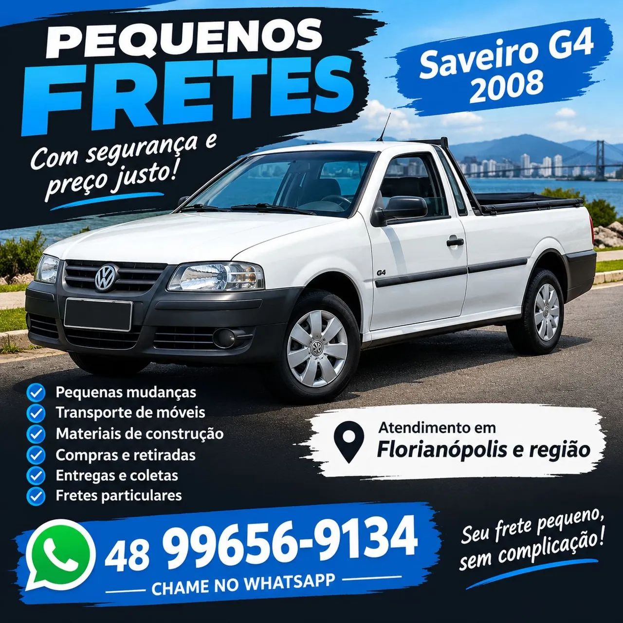 Serviços de manutenção e frete