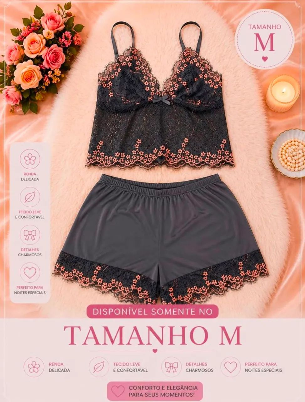 Pijama - babydoll Premium feminino variado 2 - Foto 4