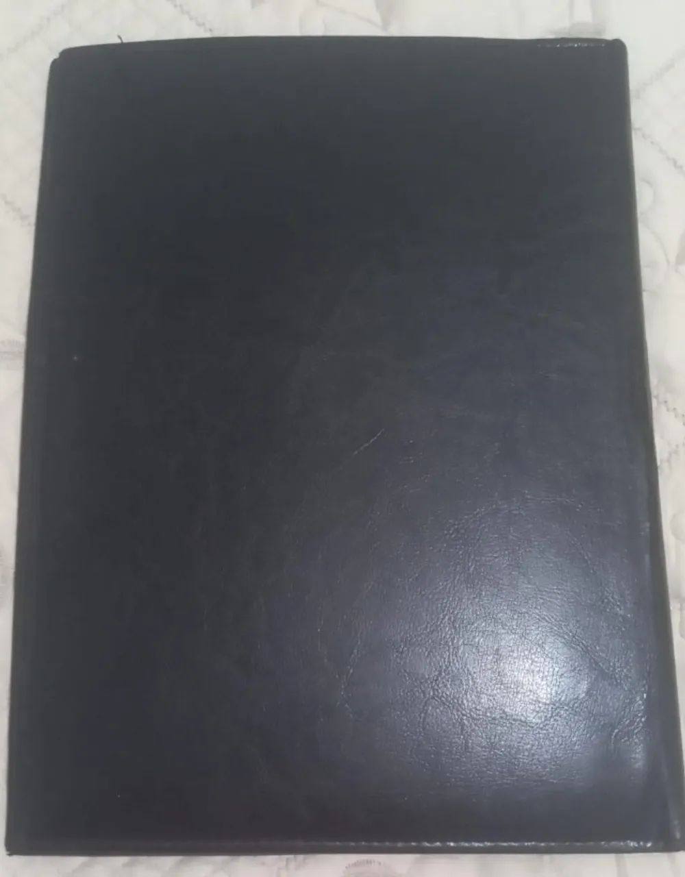 Pasta capa dura em couro e de elástico usada. - Foto 4