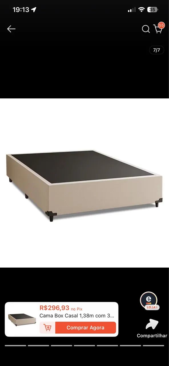 Base cama de casal box - Foto 3