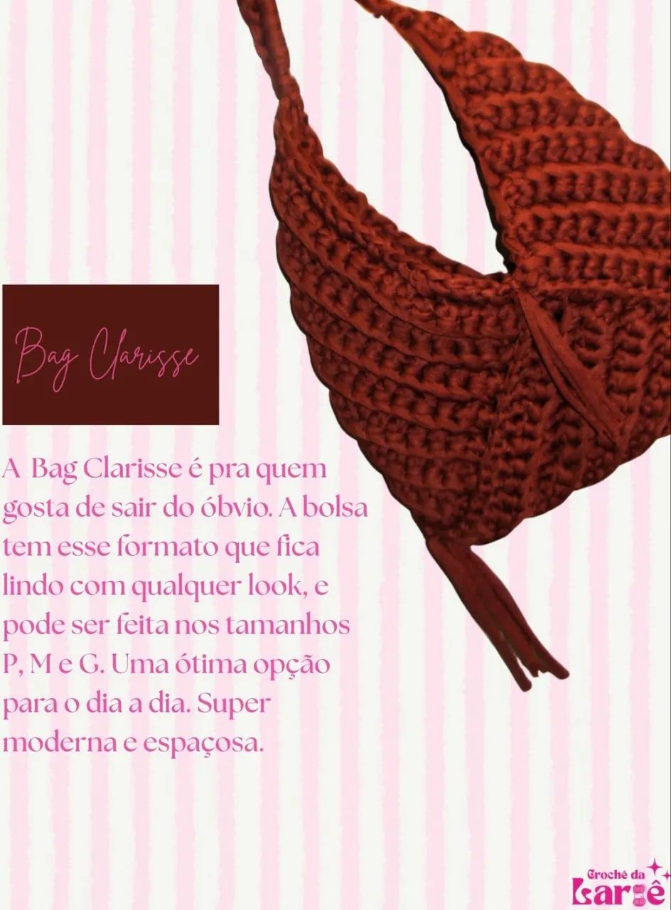 bolsa crochê triangular  - Foto 2