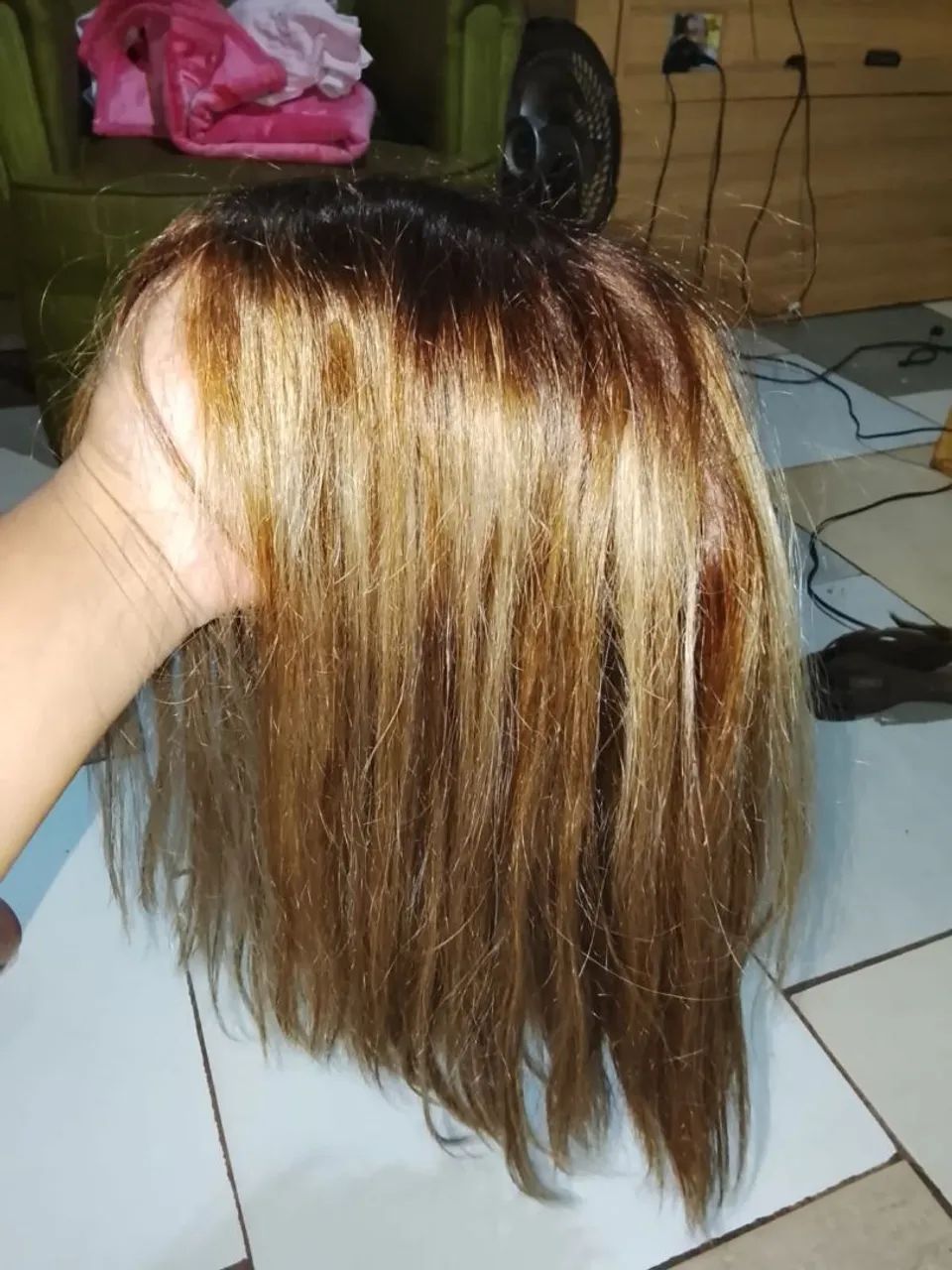 Peruca de cabelo humano 