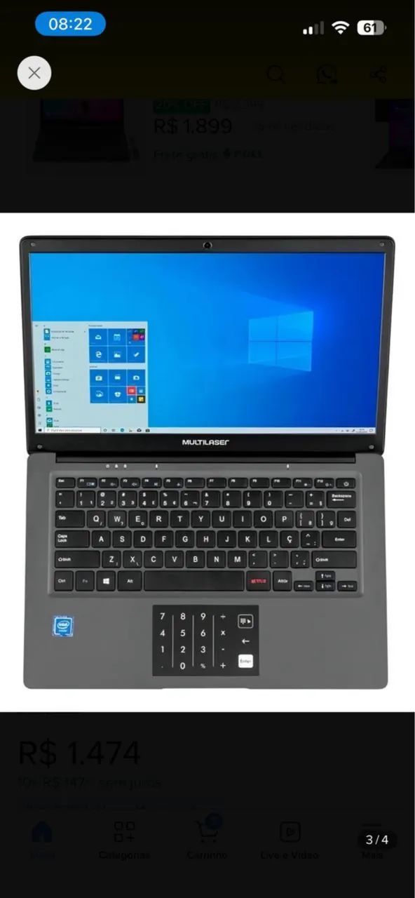Notebook Multilaser 