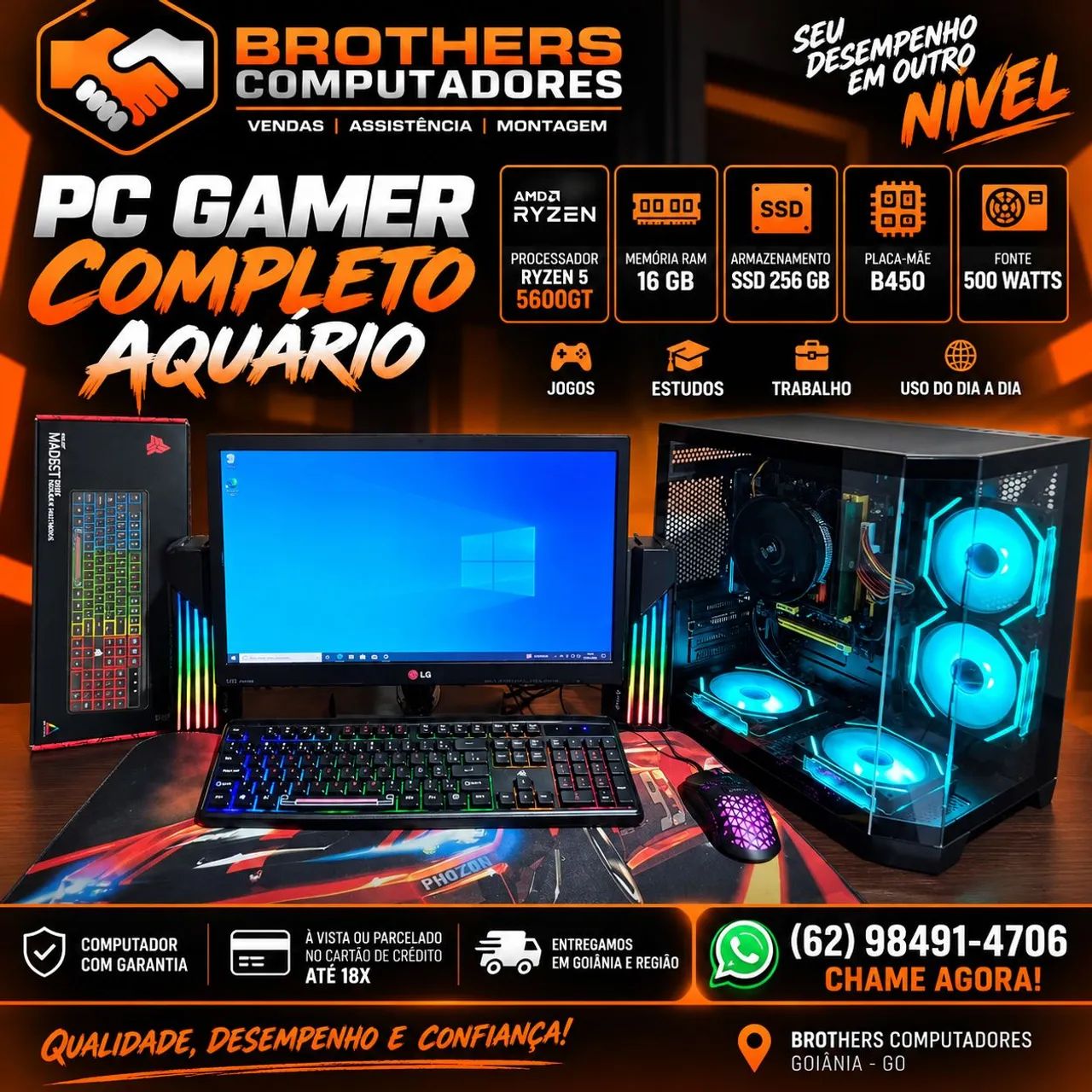 PC Gamer Ryzen 5 5600G Completo  ou so cpu 