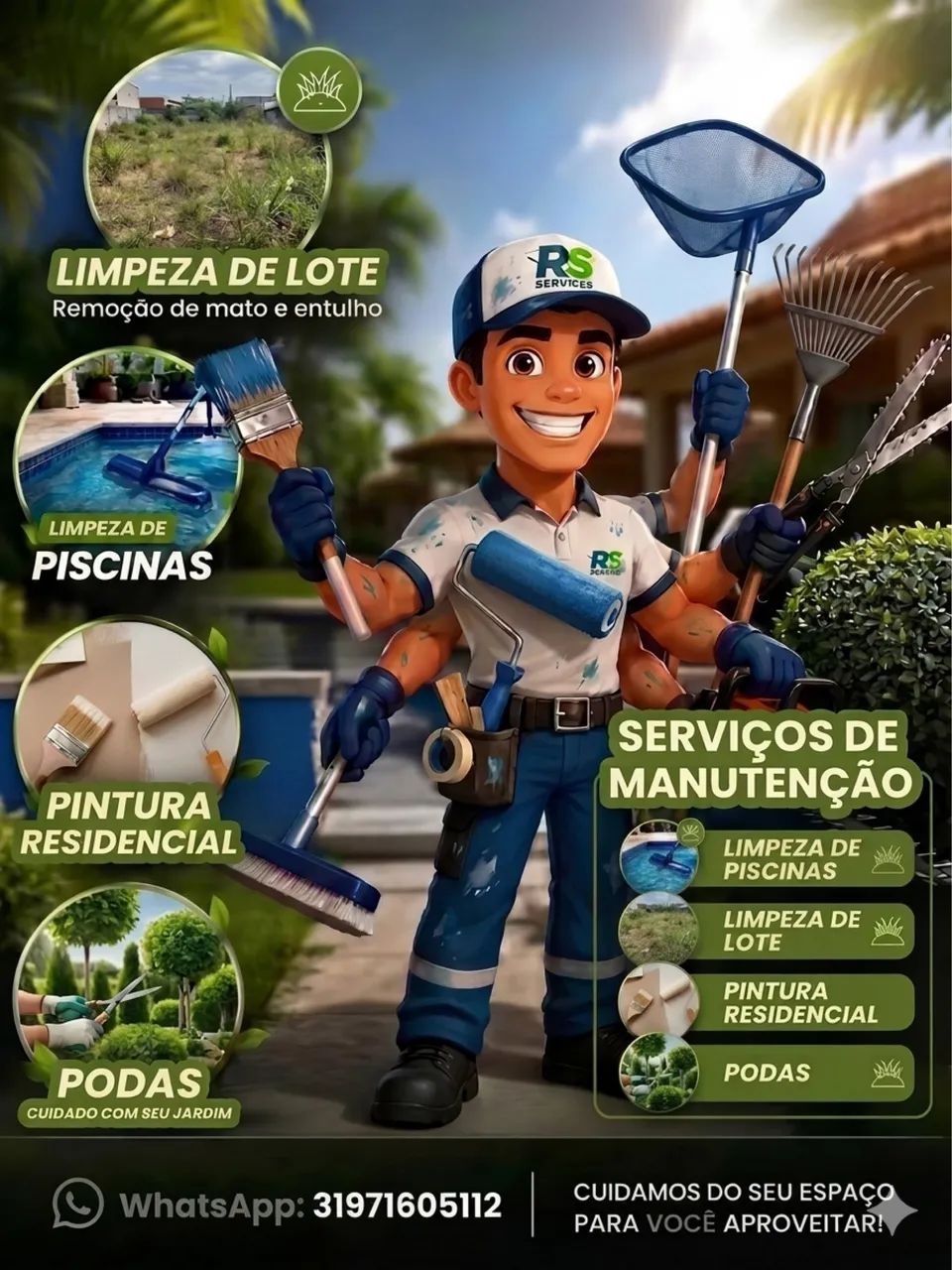 Sempre cuidado do seu espaço com carinho