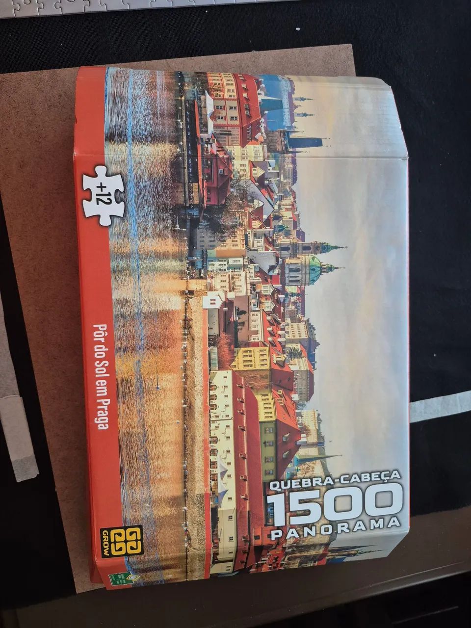 Quebra cabeca grow 1500pcs panorama - por do sol em praga 