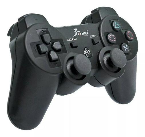 Controle joystick Knup KP-4021 preto - Novo Lacrado