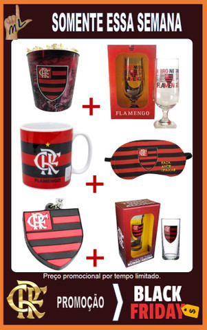 Kit Torcedor do Flamengo Presente 8 Itens incríveis para utilizar em casa ou presentear