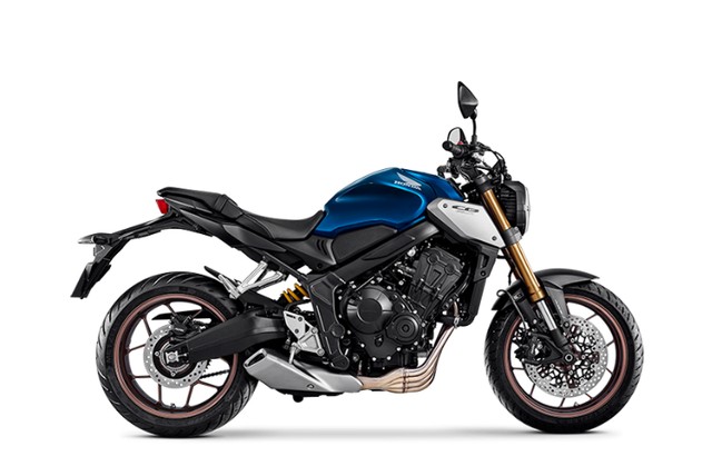HONDA CB 650R NEO CAFE AZUL 2021 COM ACESSÓRIOS