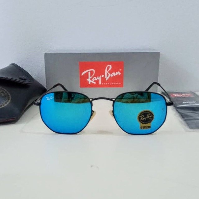 Óculos de sol Ray ban Hexagonal 3548 M ou G unissex novo