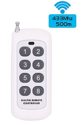 Controle Remoto 8ch 433mhz Antena Longo Alcance 1000m  Arduino Automação COD-CP641 