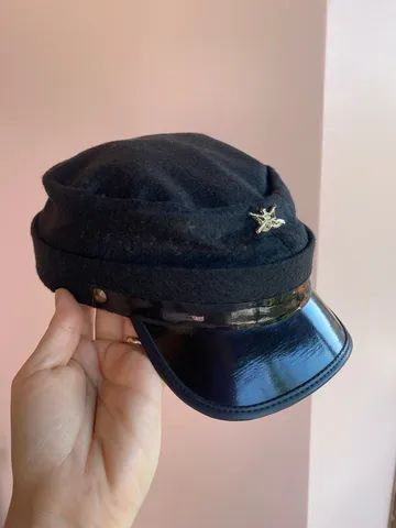 Chapéu cap confederados preto feltro Lef?s