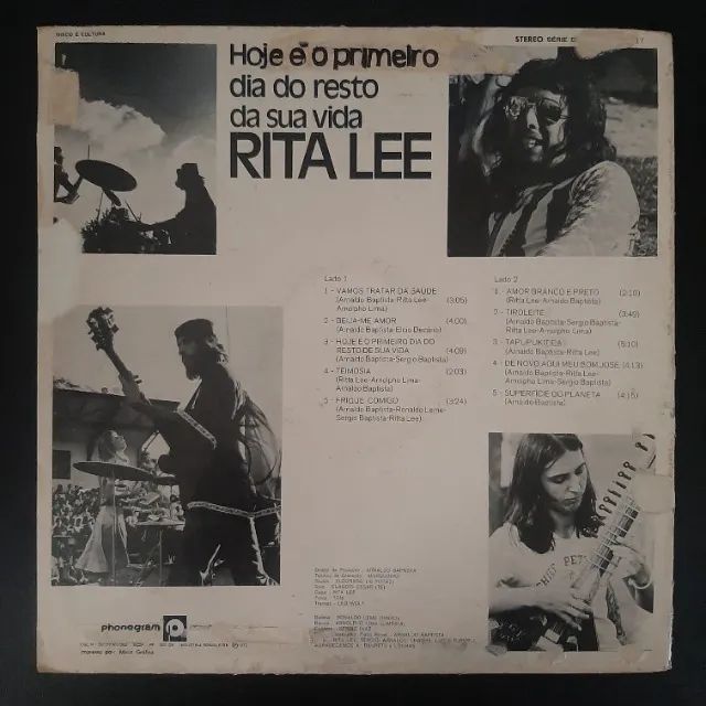 Lp Disco de Vinil Rita Lee Hoje É O Primeiro Dia Do Resto Da Sua Vida 1972 Polydor 1a Ed - Foto 3