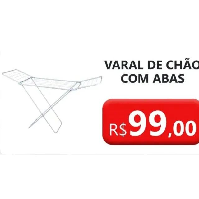 Varal de Chão com abas mor