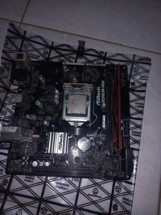 Kit Placa-mãe + Processador + Memória Ram (ASRock H310CM-HG4 + I3 9100f sem cooler + 8gb) - Foto 2