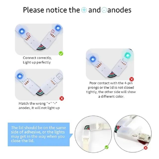 Emenda fita de led 5050 4 pinos ângulo ajustável (90-180 graus) para 10mm - COD 1129 - Foto 3