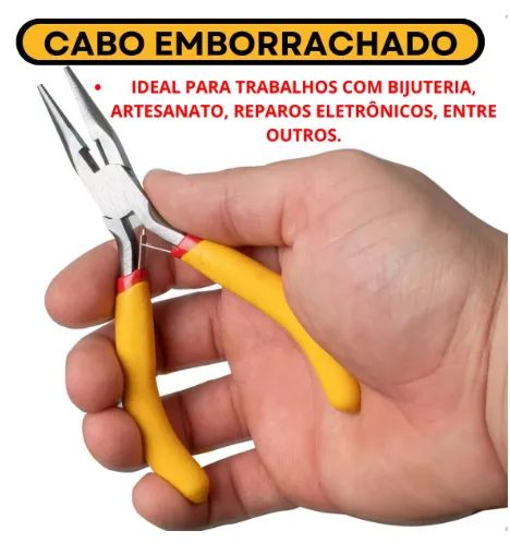 Kit Jogo De Alicates Bomder BOM-3703 (Universal+Corte+Bico) para Eletrônica - Foto 2
