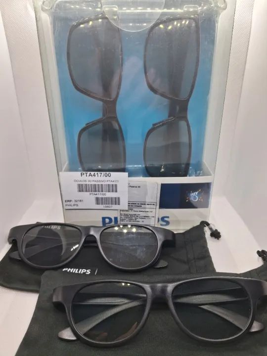 4 Óculos 3D Passsivo PTA417 para TV 3D Philips (dois pares) - Foto 5