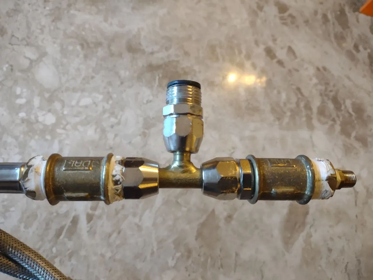 Conector T Gás GLP + Mangueira 