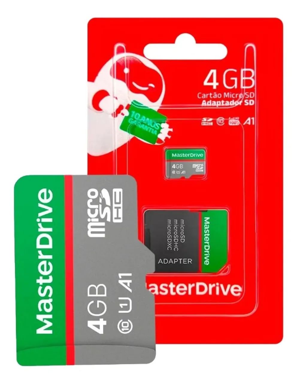 Cartao De Memoria 4gb Masterdrive Class 10 Microsd Original