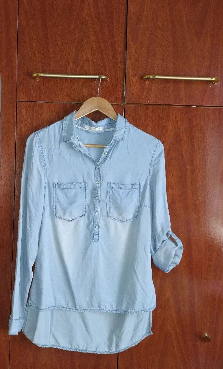 Camisa Jeans Feminina - Foto 3