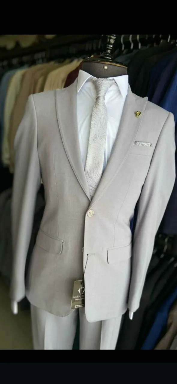 Terno super luxo Cinza Claro Liocel modal mcz - Elegância Garantida