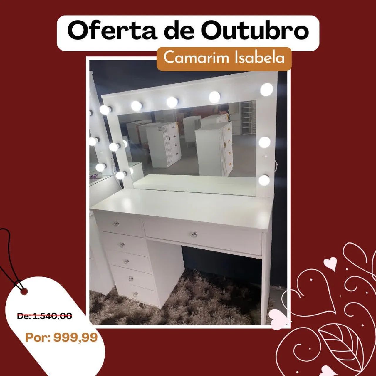 Camarim em mdf/ Oferta de Outubro