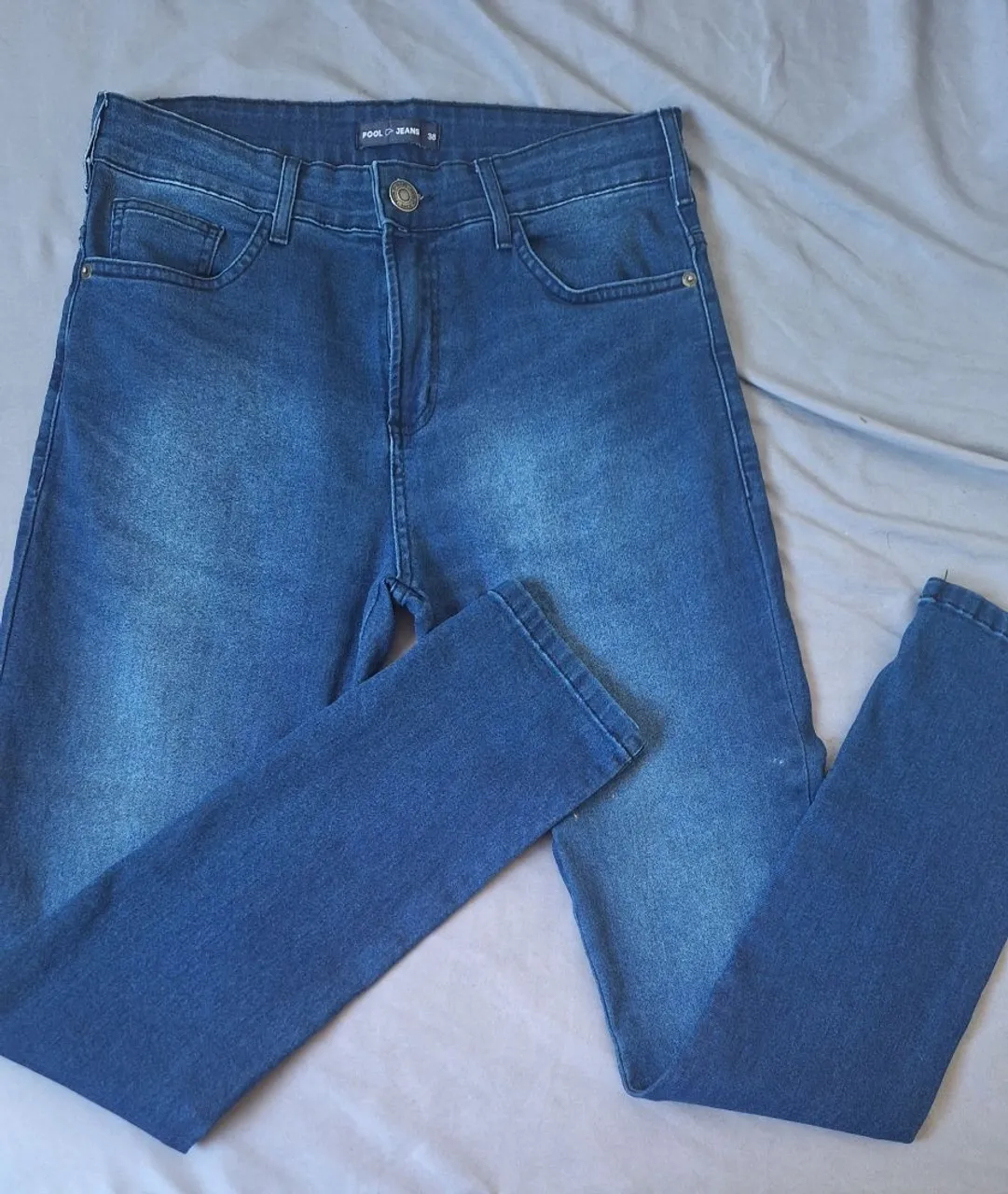 Calça Jeans Azul Skinny Pool Jeans - Tamanho 38