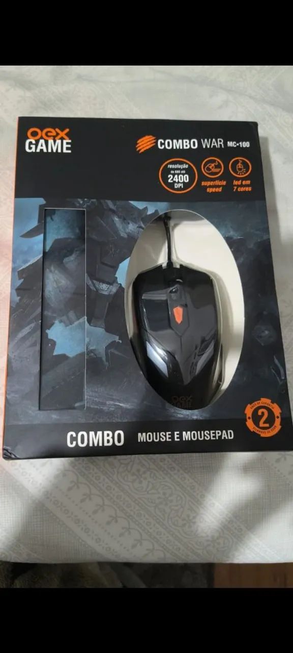 Combo Gamer Oex Game - Mouse e Mousepad - Foto 3