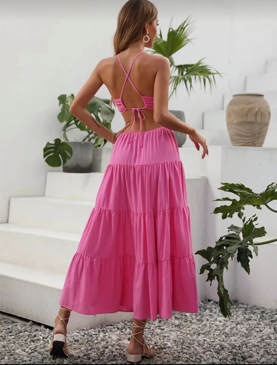 vestido longo rosa shein Roupas Alto Caiçaras, Belo Horizonte