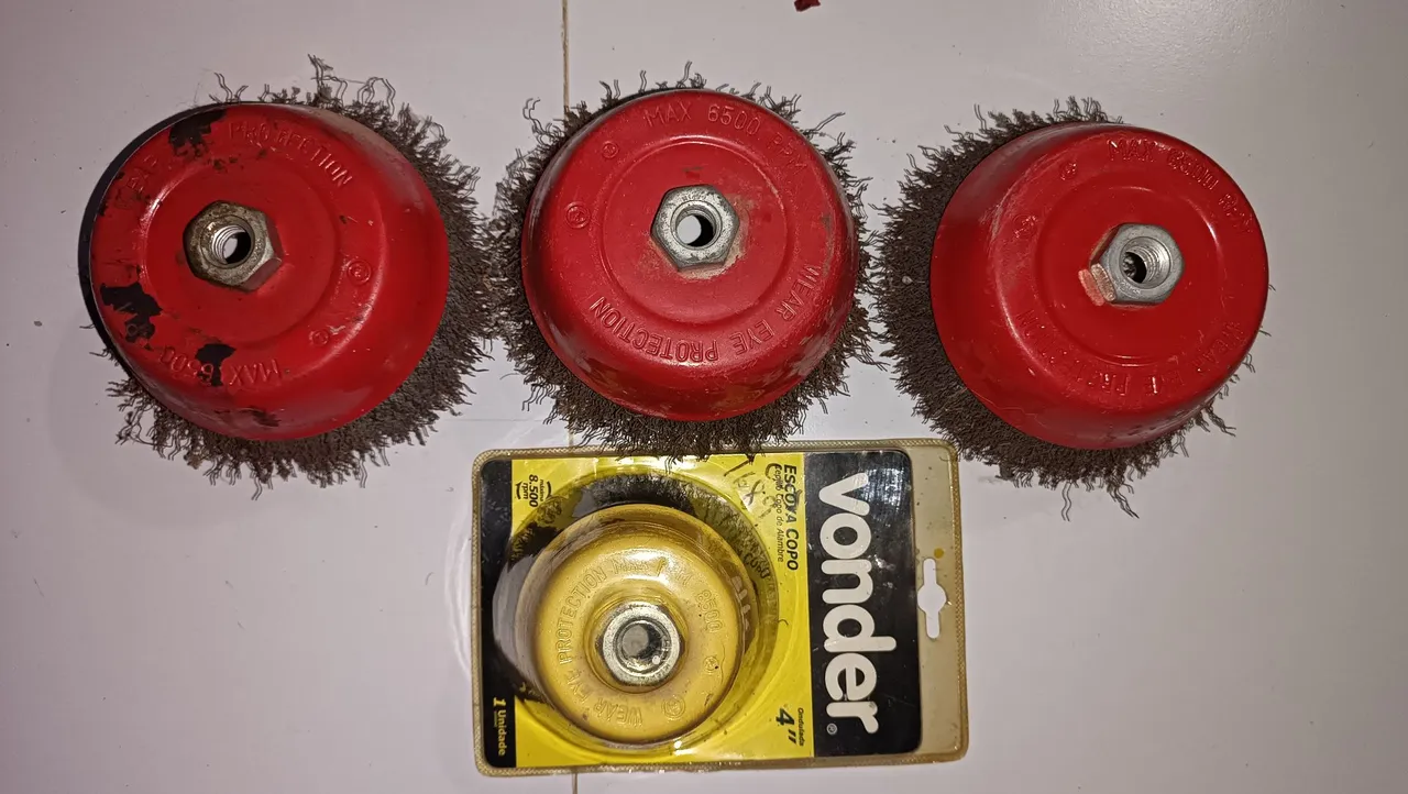 Conjunto de Escova Copo de Aço para Esmerilhadeira